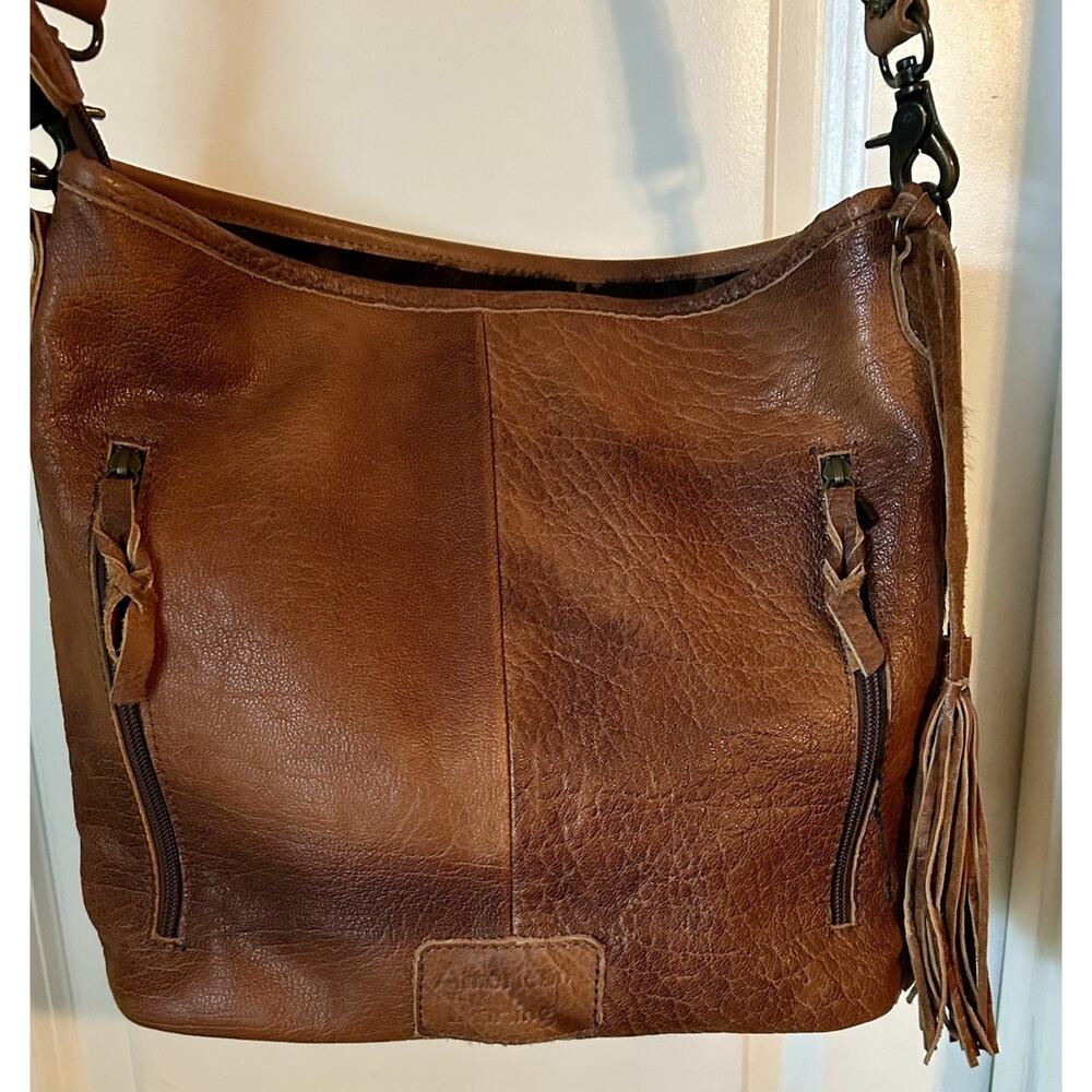 American Darling Calf’s Skin Leather Conceal Carry Crossbody Bag Large NWOT Read - Picture 3 of 9